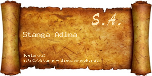 Stanga Adina névjegykártya